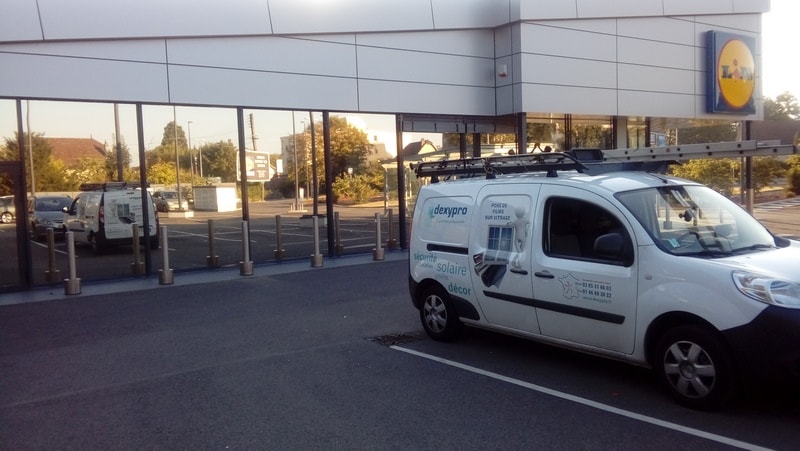 Pose film solaire anti chaleur lidl Besançon